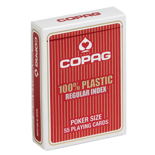 Jeu De Cartes Copag 100% Plastic Regular Rouge ou Bleu (réf. 1993)