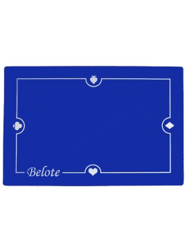 Tapis de cartes 60x40cm Belote - Bleu (réf. 2076)