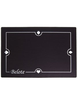 Tapis de cartes 60x40cm Belote - Noir (réf. 2076)