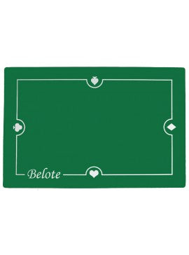 Tapis de cartes 60x40cm Belote - Vert (réf. 2076)