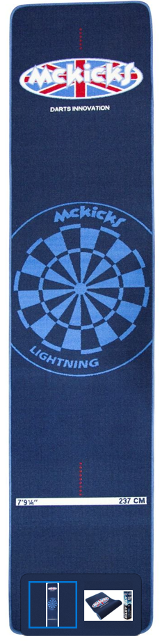 Tapis pour Darts McKicks Bleu 300x65cm (réf. 3055)