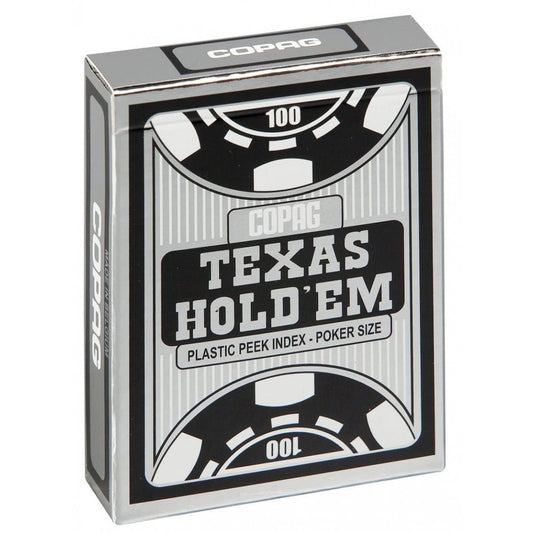 Jeu De Cartes Copag Texas Peek Noir ou Bleu (réf. 3095)