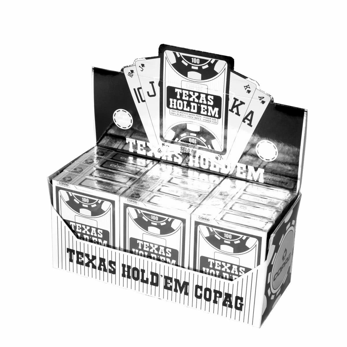 Jeu De Cartes Copag Texas Peek Noir ou Bleu (réf. 3095)