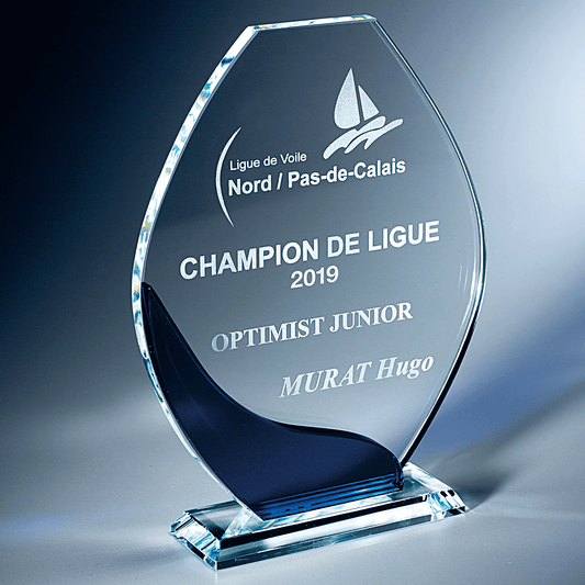 Trophée en verre en 2 tailles (réf. 4034)