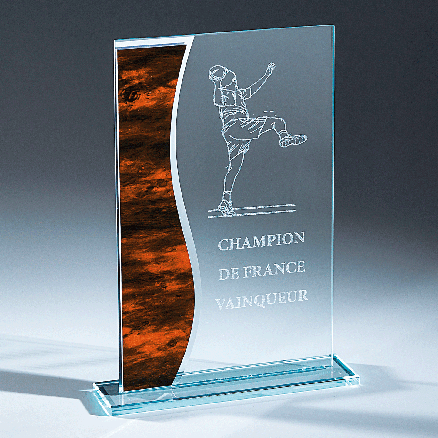 Trophée en verre en 3 tailles (réf. TV 4047)