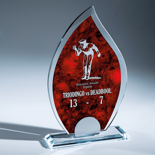 Trophée en verre en 3 tailles (réf. PR 4056)