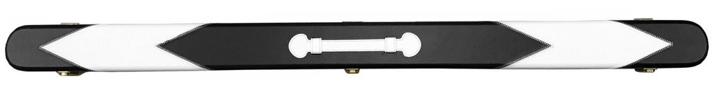Coffret Queue Snooker 3pc. Simili noir-blanc (réf. 4521)