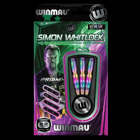 Fléchettes Winmau Simon Whitlock Urban Grip 90% Tungstène (réf. 5222)