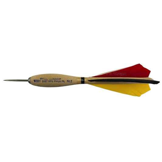 Fléchettes Belges En Bois Widdy No.2 Official Tournament Darts Noir/Jaune/Rouge (réf. 5955)