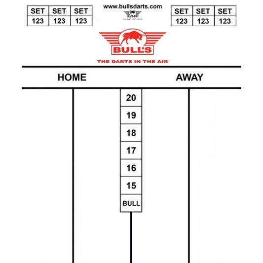 Marquoir Dart Score Bull's 35x25cm (réf. 644)