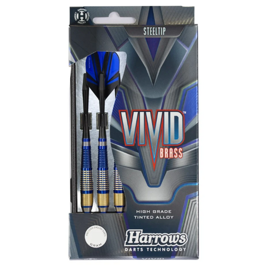 Fléchettes Harrows Vivid Brass Bleu (réf. 772)