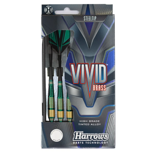 Fléchettes Harrows Vivid Brass Vert (réf. 773)