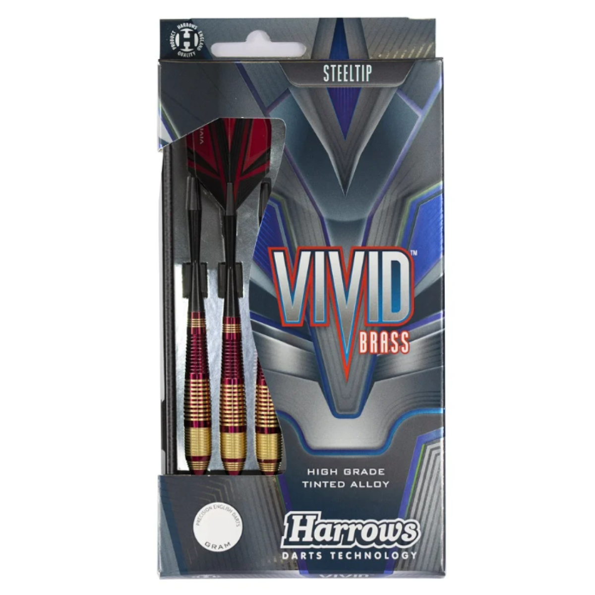 Fléchettes Harrows Vivid Brass Rouge (réf. 774)