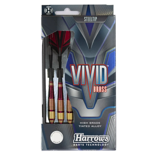 Fléchettes Harrows Vivid Brass Rouge (réf. 774)