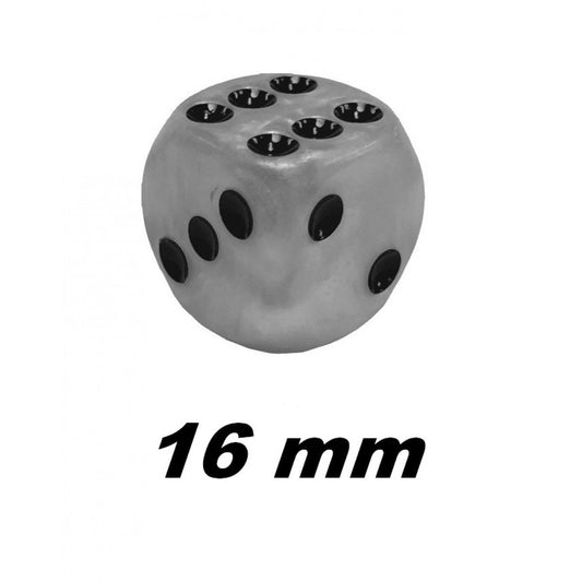 Dé 16mm Transparent - gris (réf. 941)