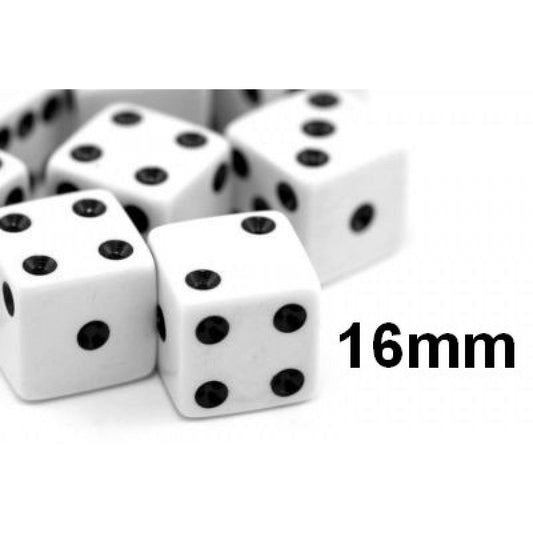 Dé 16mm blanc coin droit (réf. 963)