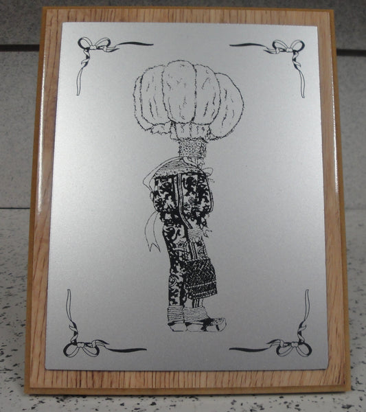 Bois de Luxe Clair + plaque argentée (gille)