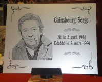 Plaque pour cimetière