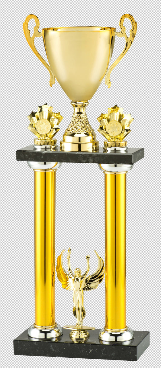 Coupe - Trophée en 3 tailles & 2 étages (réf. LT.067)