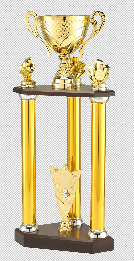 Coupe - Trophée en 3 tailles & 2 étages (réf. LT.086)