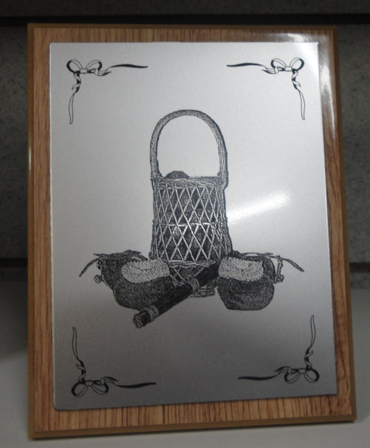 Bois de Luxe Clair + Plaque argentée