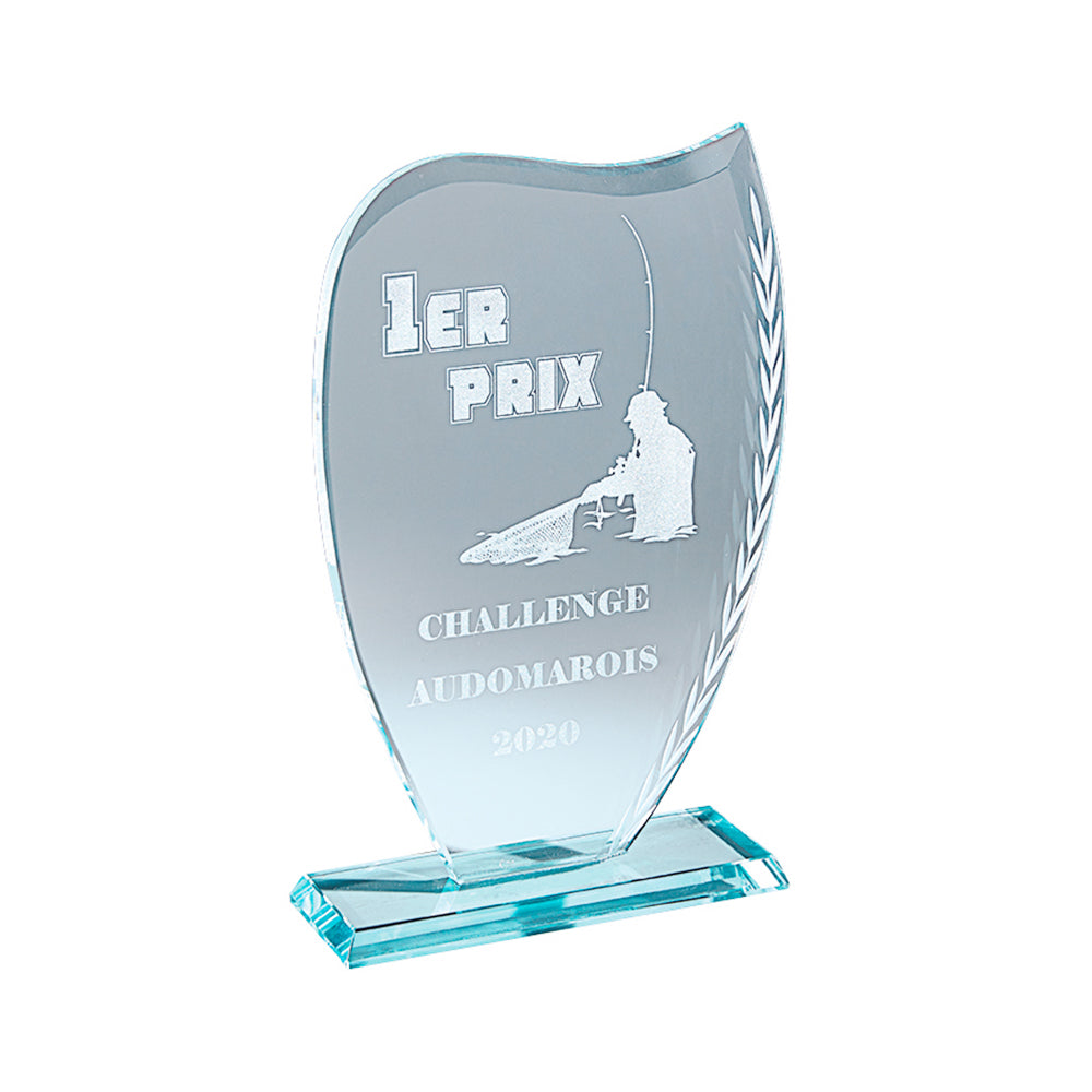 Trophée en verre en 3 tailles (réf. NK - TV4037)