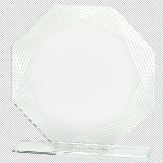 Trophée en verre en 3 tailles (réf. W101 - W102 - W103) (Bie)