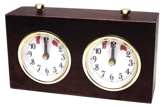 Horloge d'Echecs bois foncé (réf. 2323)