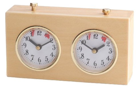 Horloge d'Echecs bois clair (réf. 2323)