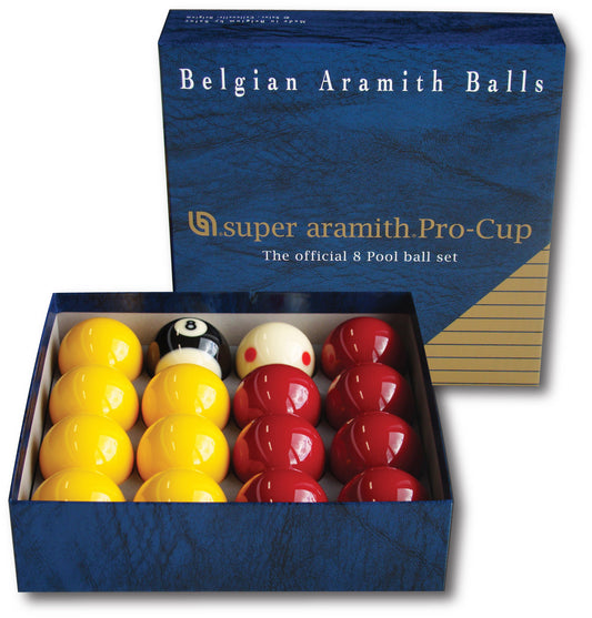 Jeu de boules 8-Pool 50,8mm Super Aramith Pro-Cup (réf. 5652)