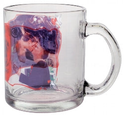 Tasse transparente en verre