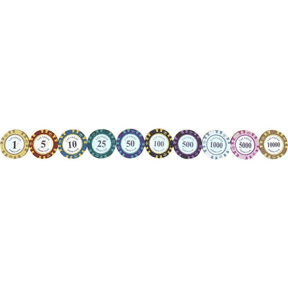 Jetons - Mallette D'aluminium Clay Crown 500 (réf. 2457)