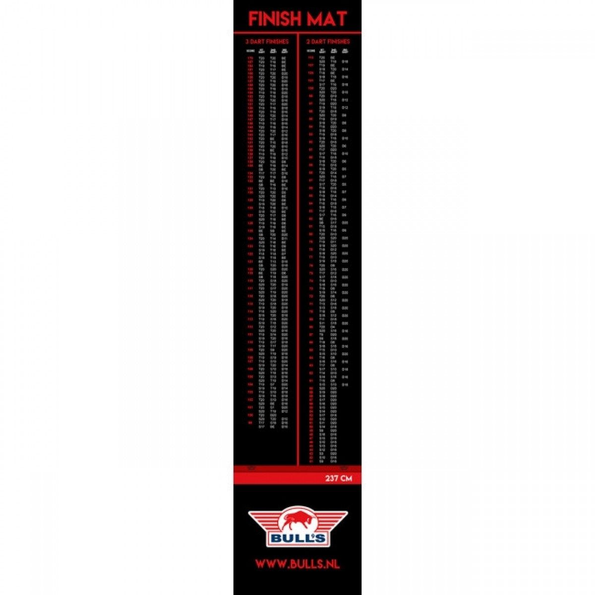 Tapis Pour Darts Bull's Finishmat 60x300 + Oche (réf.3237)