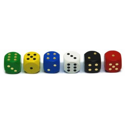 Dé Bois Coloré 20mm (réf. 3363)