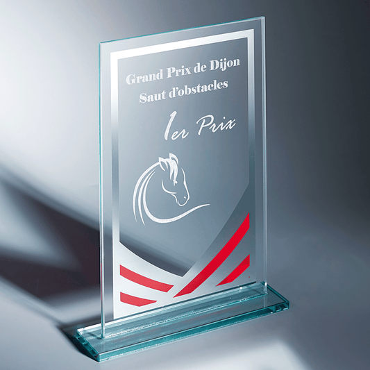Trophée en verre en 3 tailles (réf. TV 4046)