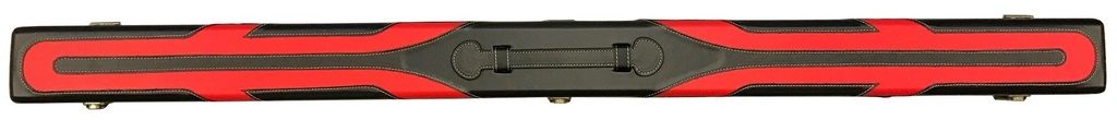 Coffret Queue Snooker 3pc. Simili noir-rouge (réf. 4521)