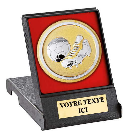 Ecrin-Coffret + Disque Métal (réf. 4609 + DM N° - Choisir son numéro selon votre sport)