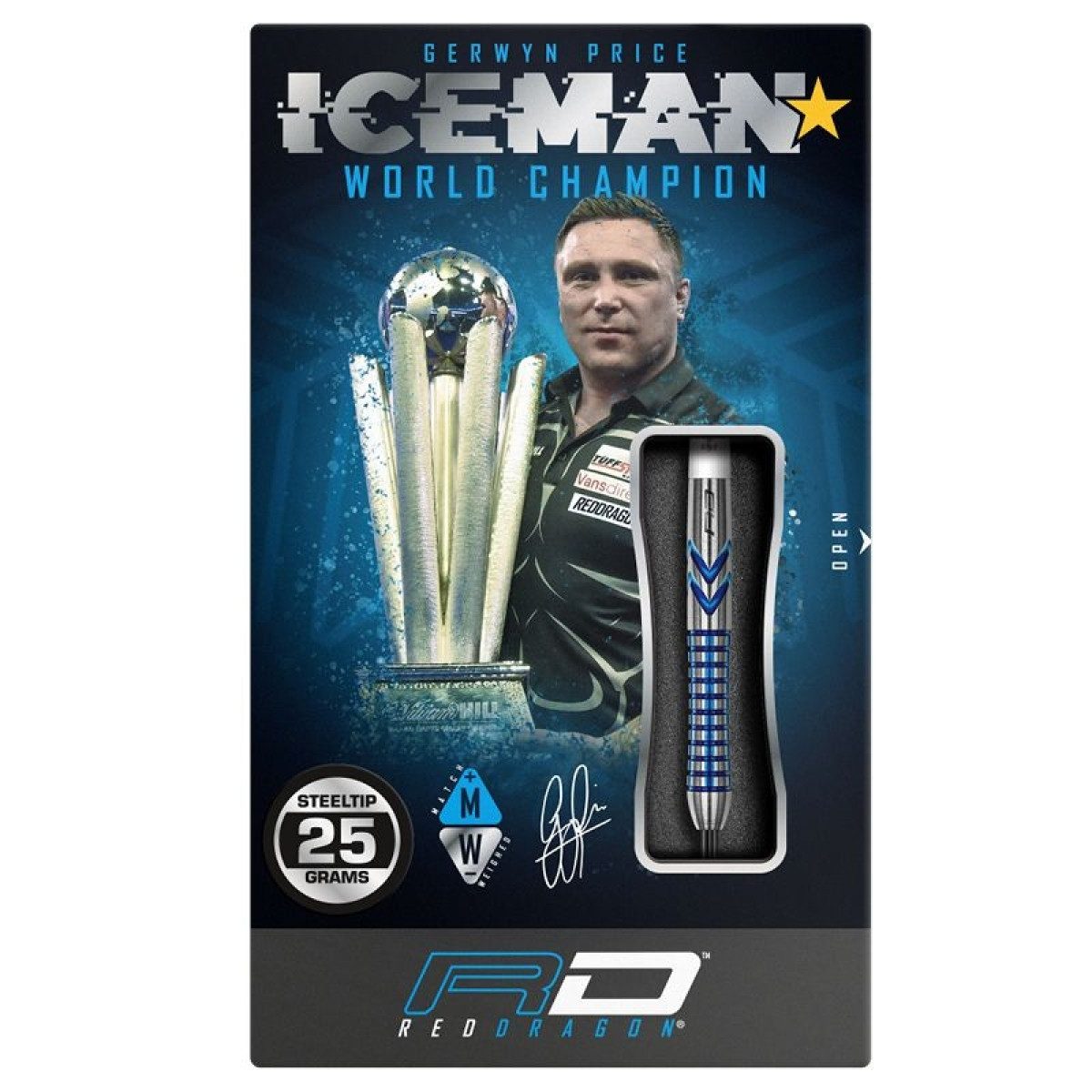 Fléchettes Red Dragon Gerwyn Price Iceman Contour (réf. 5615)