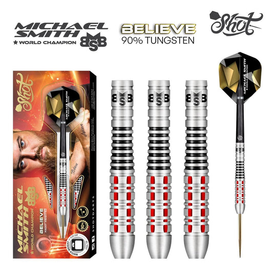 Fléchettes SHOT Michael Smith Believe 90% (réf. 5789)
