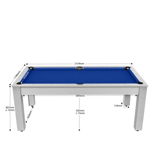Combi Table US Arizona 7ft + Plateau Table Blanc/Bleu (réf. 6003)