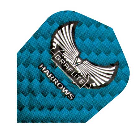 Plumes Plastique Darts Harrows Graflite "Standard Bleu" (réf. 799)
