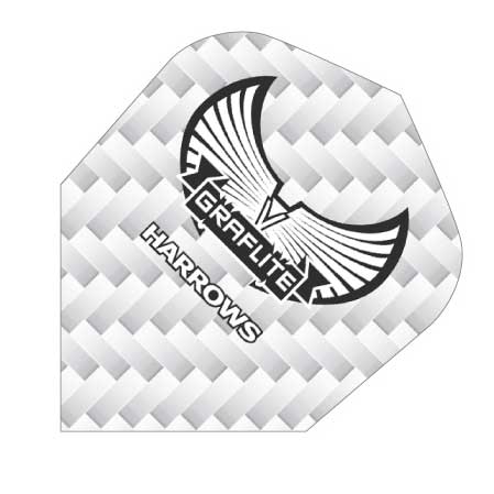 Plumes Plastique Darts Harrows Graflite "Standard Blanc" (réf. 799)