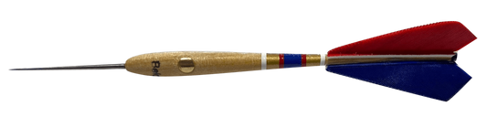 Fléchettes Belges en bois 4pcs - Bleu/Blanc/Rouge (réf. 921)