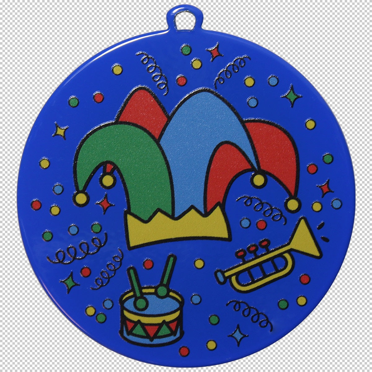 Médaille Carnaval 70mm (réf. DU7001C.BL)