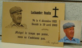 Plaques pour cimetière