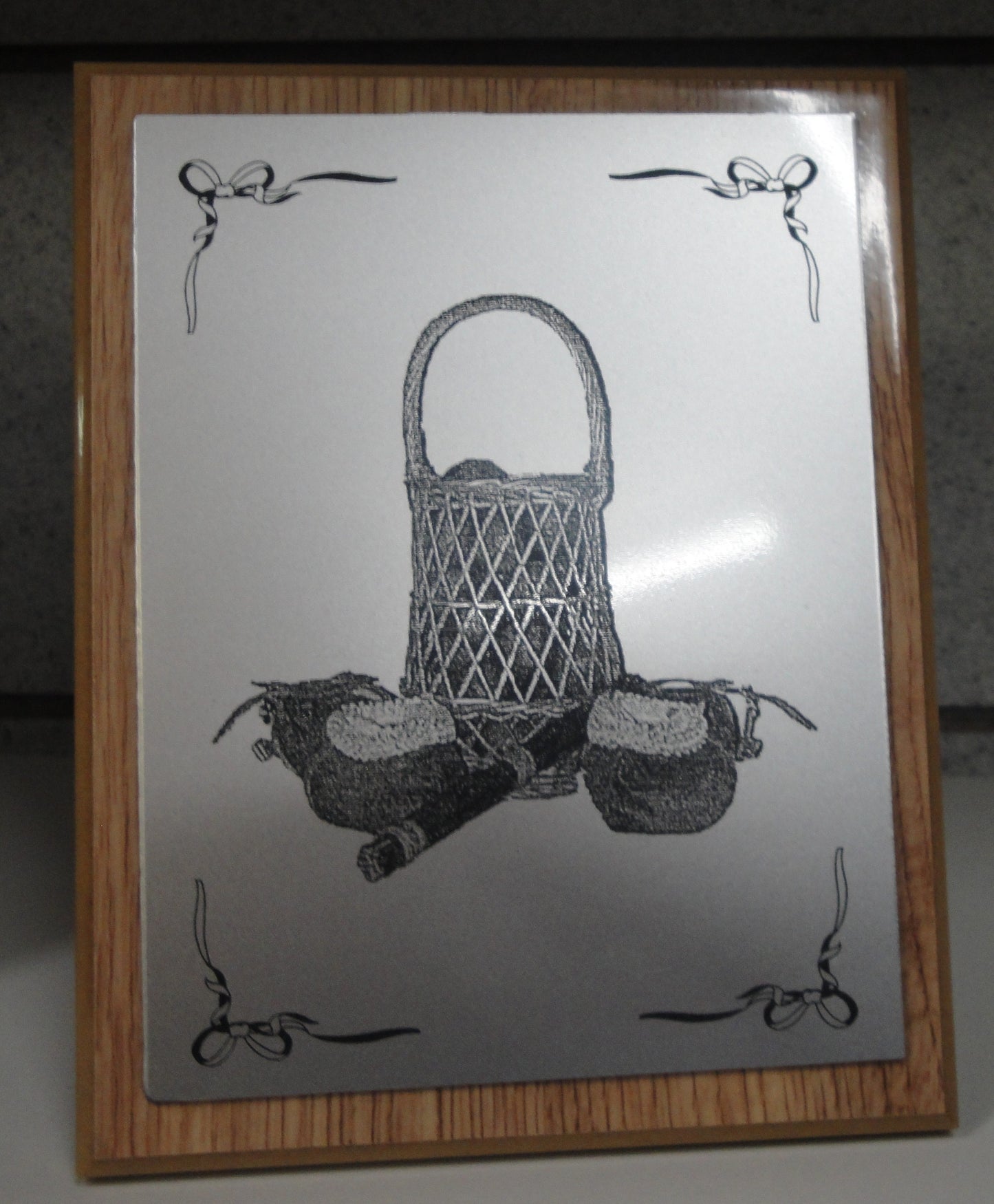 Bois de Luxe Clair + Plaque argentée