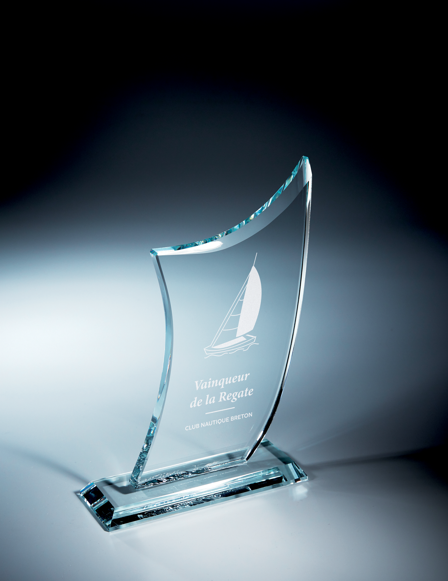 Trophée en verre en 3 tailles (réf. TV 5005)