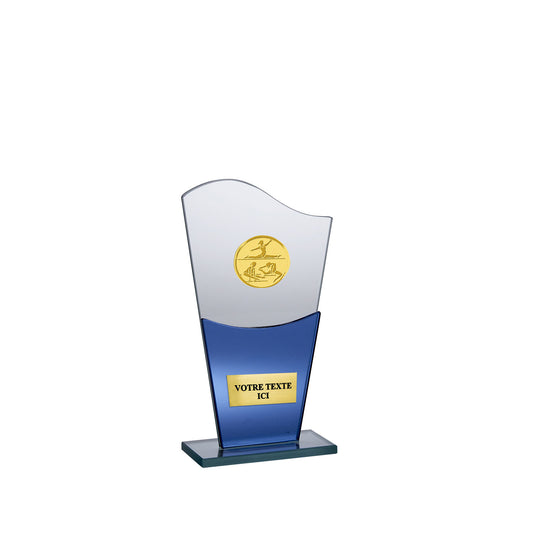 Trophée en verre en 3 tailles (réf. NK - TV4027)