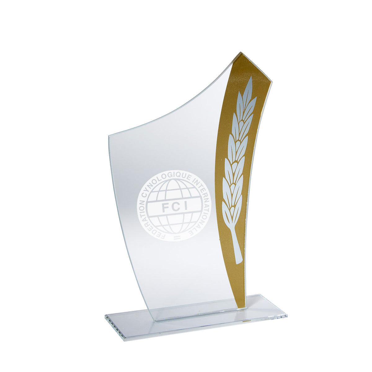 Trophée en verre en 3 tailles (réf. NK - TV4029)