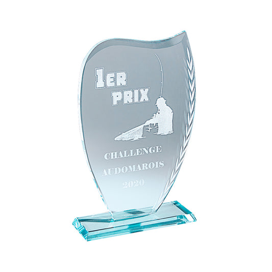 Trophée en verre en 3 tailles (réf. NK - TV4037)